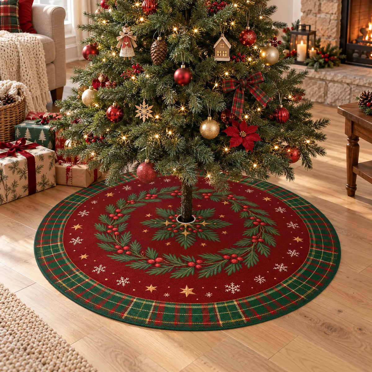 Christmas Tree Skirt Floor Mat