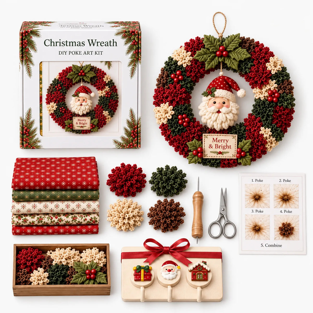 Christmas Wreath Poke Craft Kit