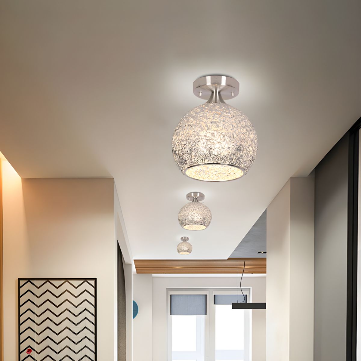 Chrome Dome Flush Ceiling Light for Modern Rooms | Lumavia