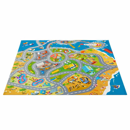 City Road Print Kids Play Mat Rug for Toy Cars | Talvian