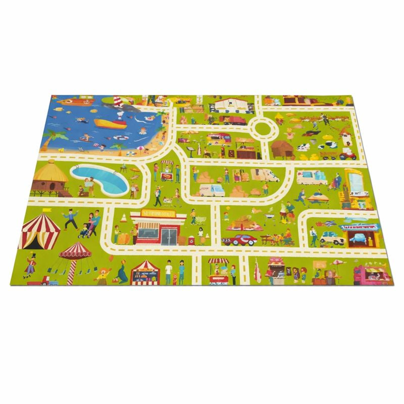 City Traffic Play Mat Rug for Kids Playroom Activity | Lunovia