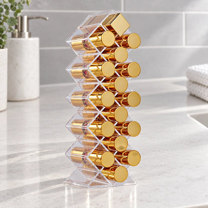 Clear Acrylic Makeup Organizer for Lipstick and Cosmetics