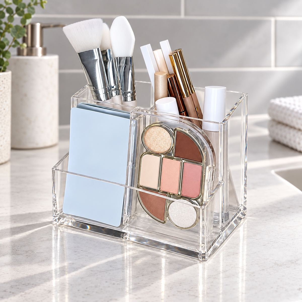 Clear Acrylic Makeup Organizer for Lipstick and Cosmetics