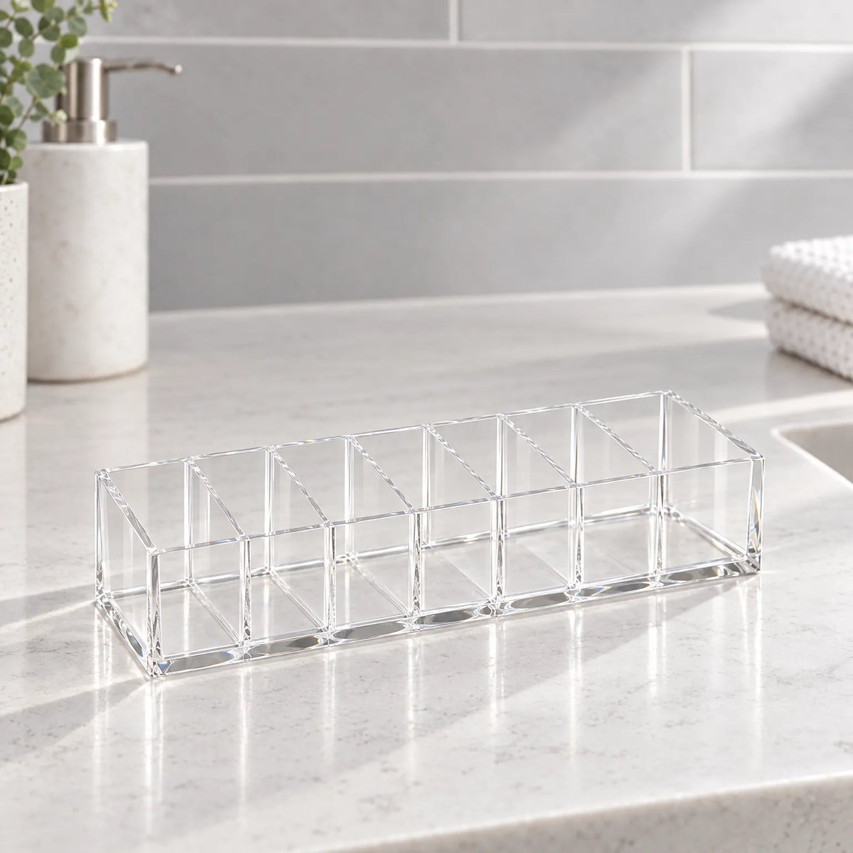 Clear Acrylic Makeup Organizer for Lipstick and Cosmetics