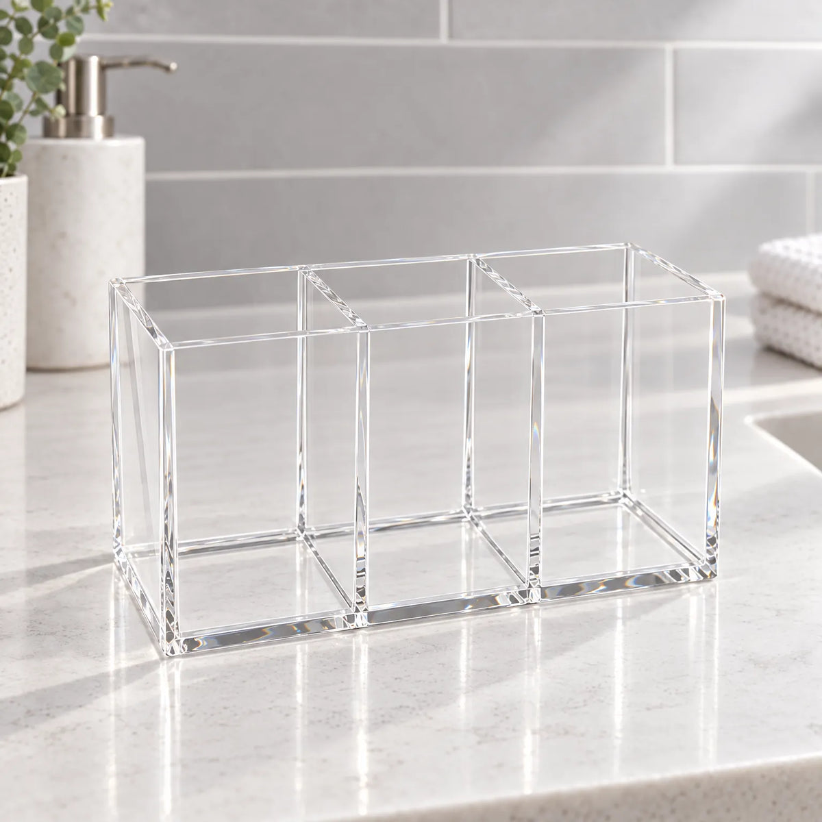 Clear Acrylic Makeup Organizer for Lipstick and Cosmetics