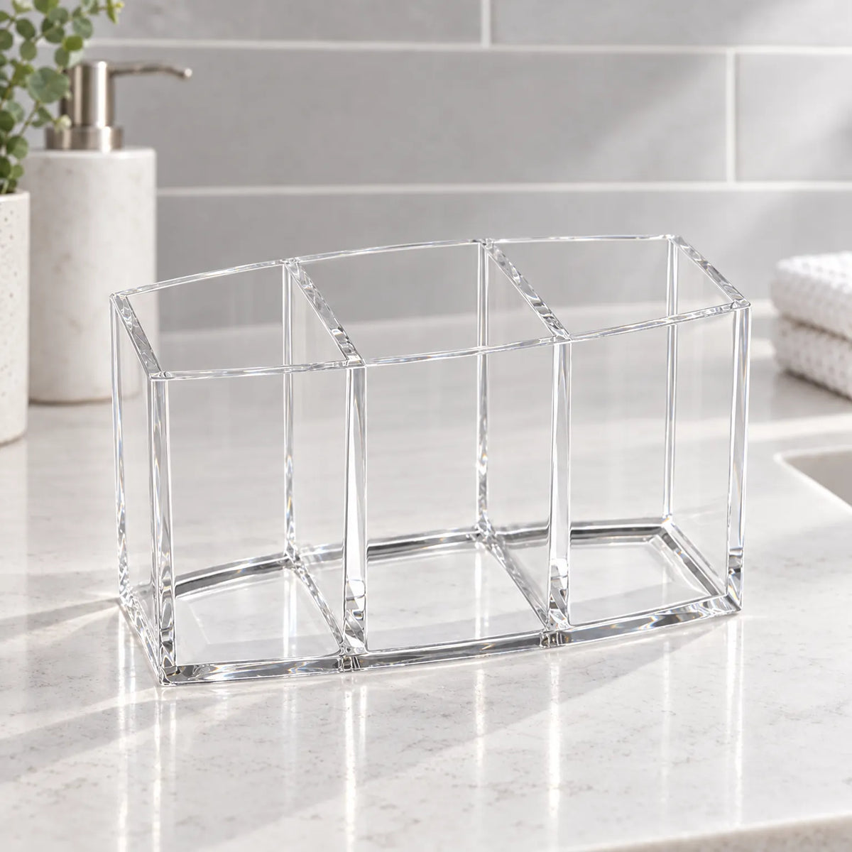 Clear Acrylic Makeup Organizer for Lipstick and Cosmetics