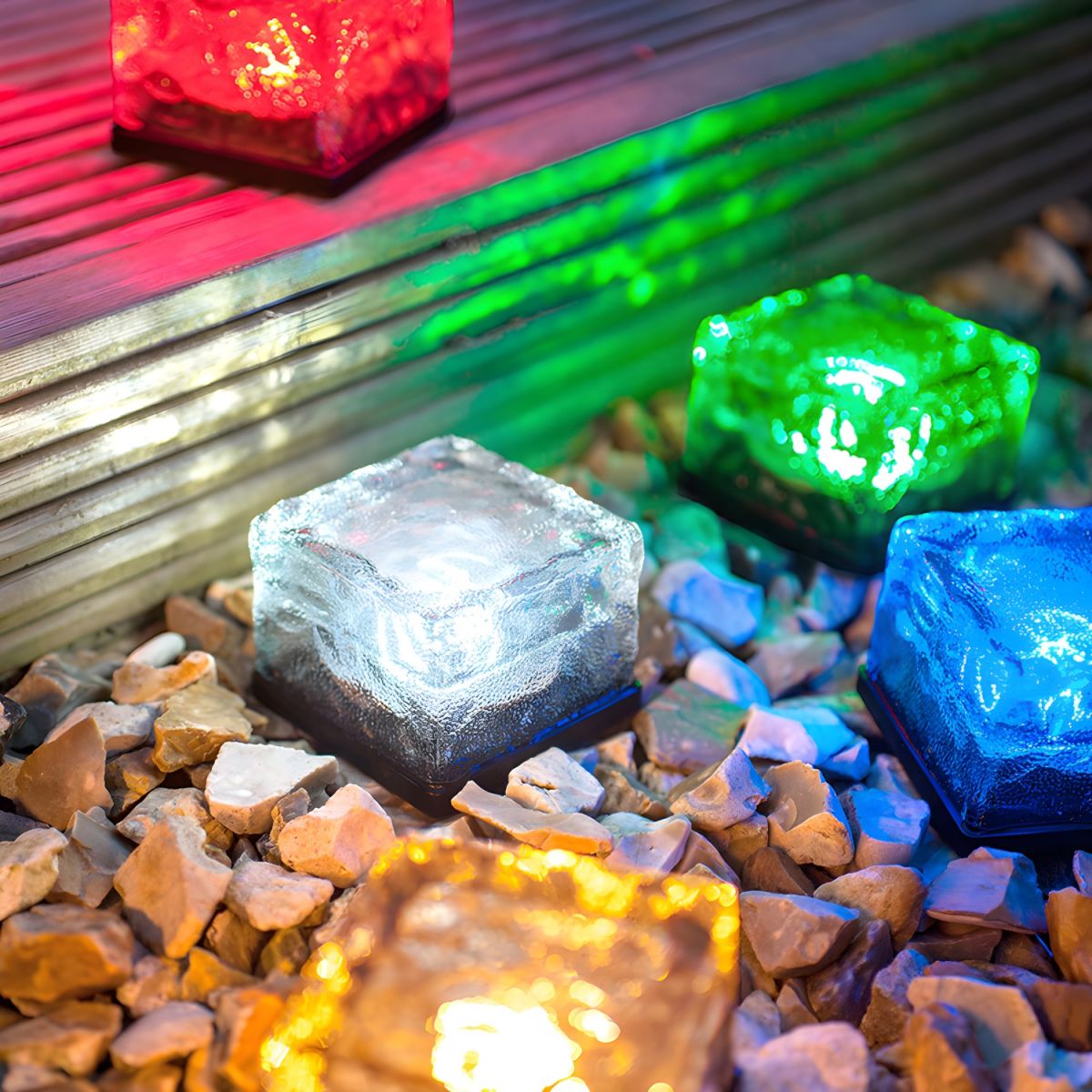 Clear Glass Solar Ground Lamp for Outdoor Paths | Fenvra