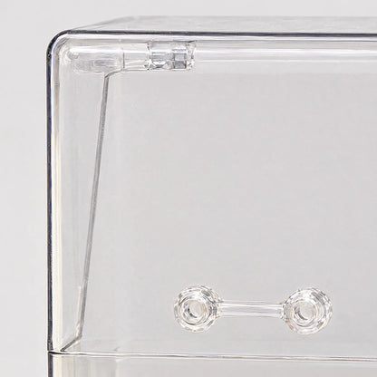 Clear Makeup Brush Holder with Lid for Bathroom Counter