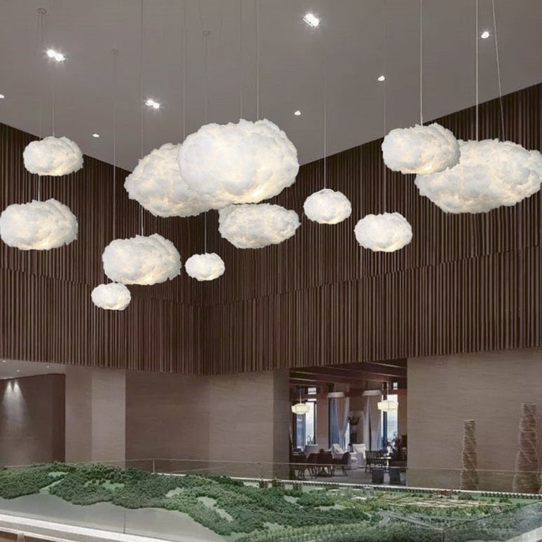 Cloud Style Ceiling Light Soft Fabric Floating Lamp | Larevi