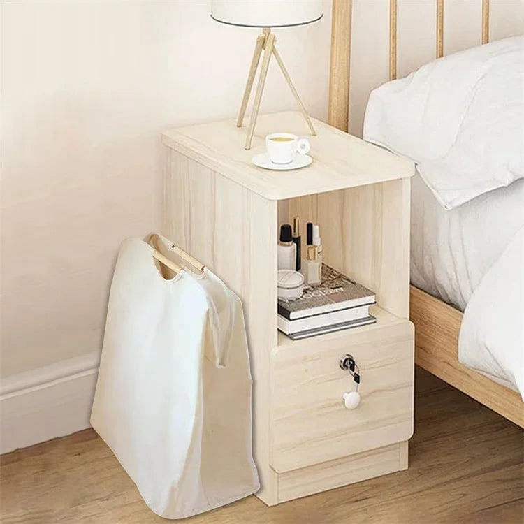 Collapsible Canvas Laundry Hamper with Wooden Handles