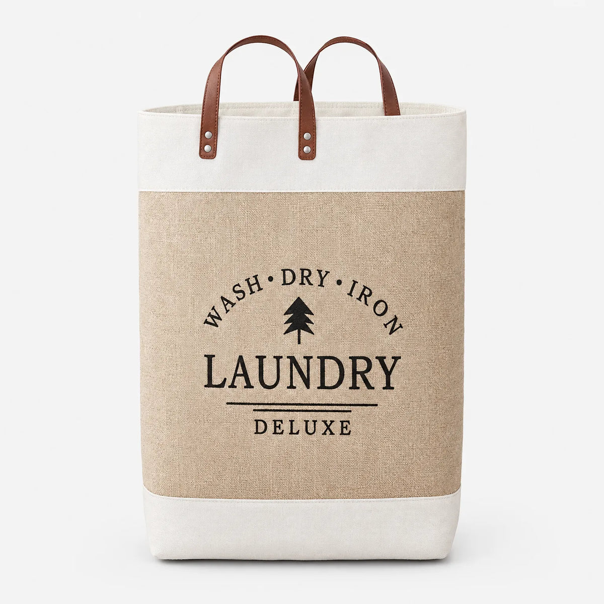 Collapsible Fabric Laundry Basket with Carry Handles