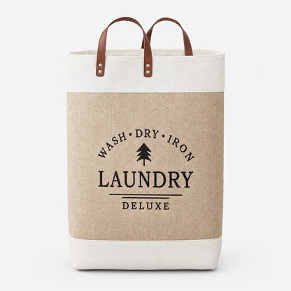 Collapsible Fabric Laundry Basket with Carry Handles