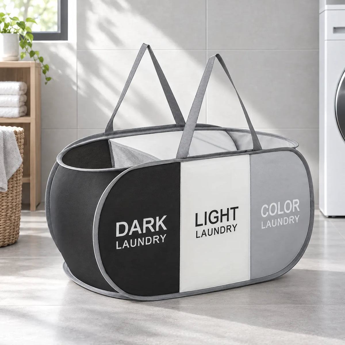 Collapsible Fabric Laundry Sorting Basket