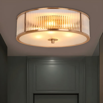 Colonial Opaline Glass Ceiling Light with Brass Finish | Lumirae