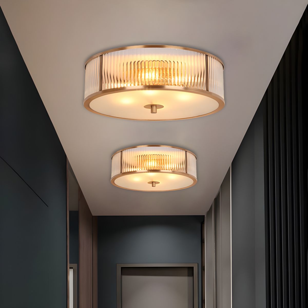 Colonial Opaline Glass Ceiling Light with Brass Finish | Lumirae