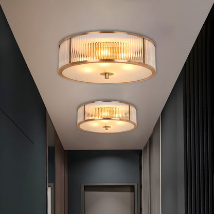 Colonial Opaline Glass Ceiling Light with Brass Finish | Lumirae