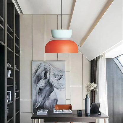 Colour Accent Pendant Light Nordic Bowl Form Design | Veltrix