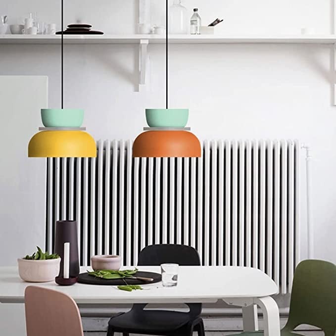 Colour Accent Pendant Light Nordic Bowl Form Design | Veltrix