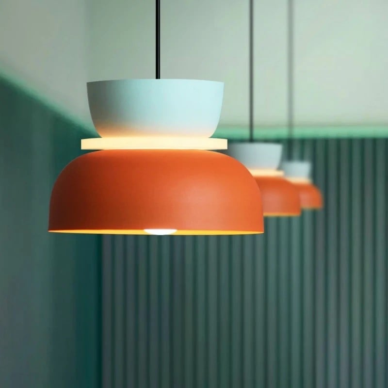 Colour Accent Pendant Light Nordic Bowl Form Design | Veltrix