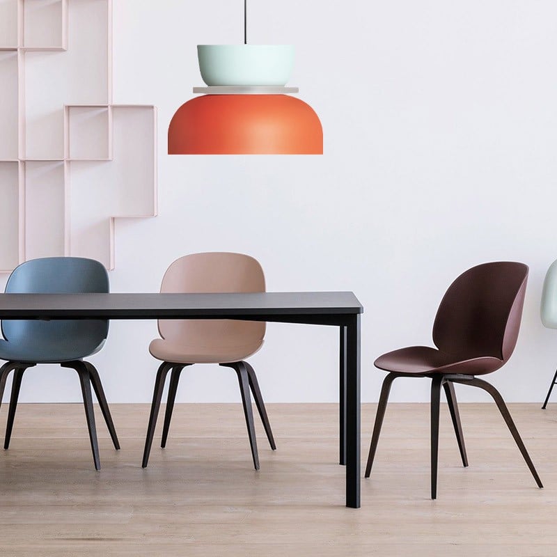 Colour Accent Pendant Light Nordic Bowl Form Design | Veltrix