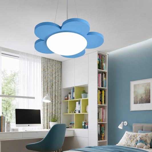 Colourful Flower LED Pendant Light Acrylic Kids Ceiling | Solvica