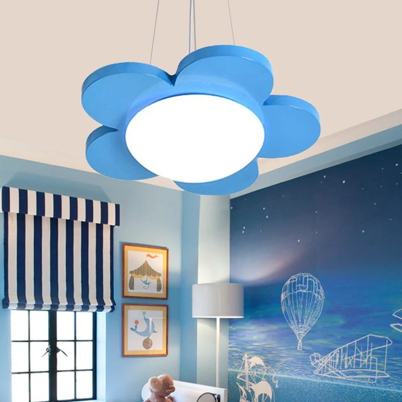 Colourful Flower LED Pendant Light Acrylic Kids Ceiling | Solvica