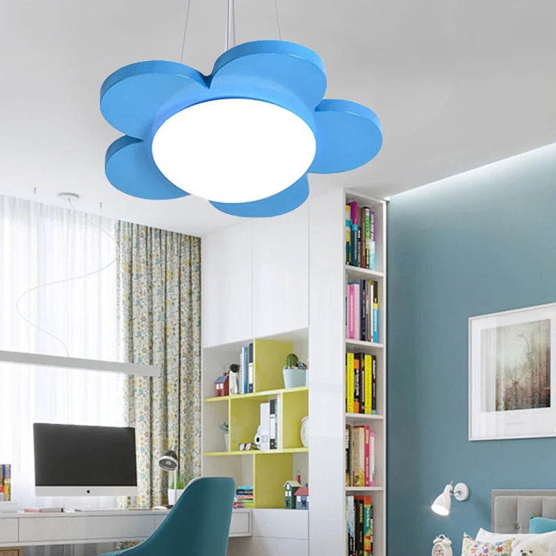 Colourful Flower LED Pendant Light Acrylic Kids Ceiling | Solvica