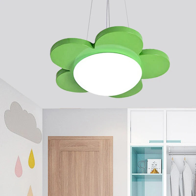 Colourful Flower LED Pendant Light Acrylic Kids Ceiling | Solvica