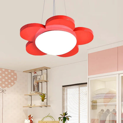 Colourful Flower LED Pendant Light Acrylic Kids Ceiling | Solvica
