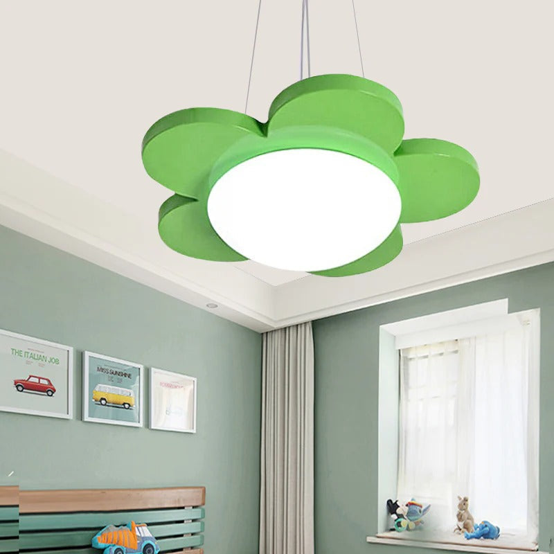 Colourful Flower LED Pendant Light Acrylic Kids Ceiling | Solvica