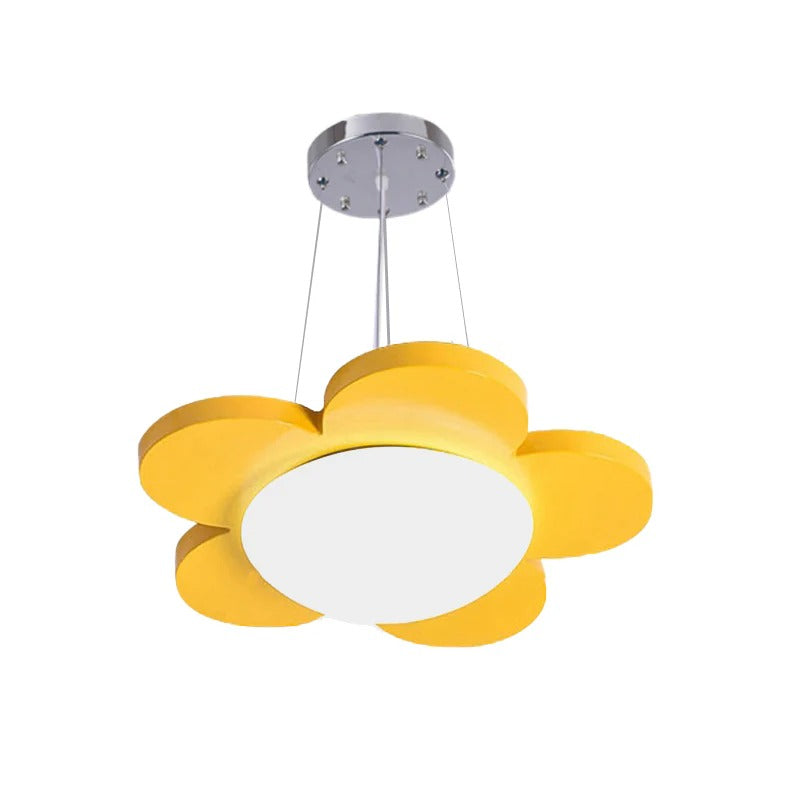 Colourful Flower LED Pendant Light Acrylic Kids Ceiling | Solvica