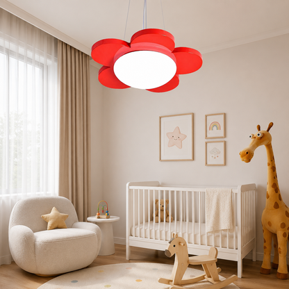 Colourful Flower LED Pendant Light Acrylic Kids Ceiling | Solvica