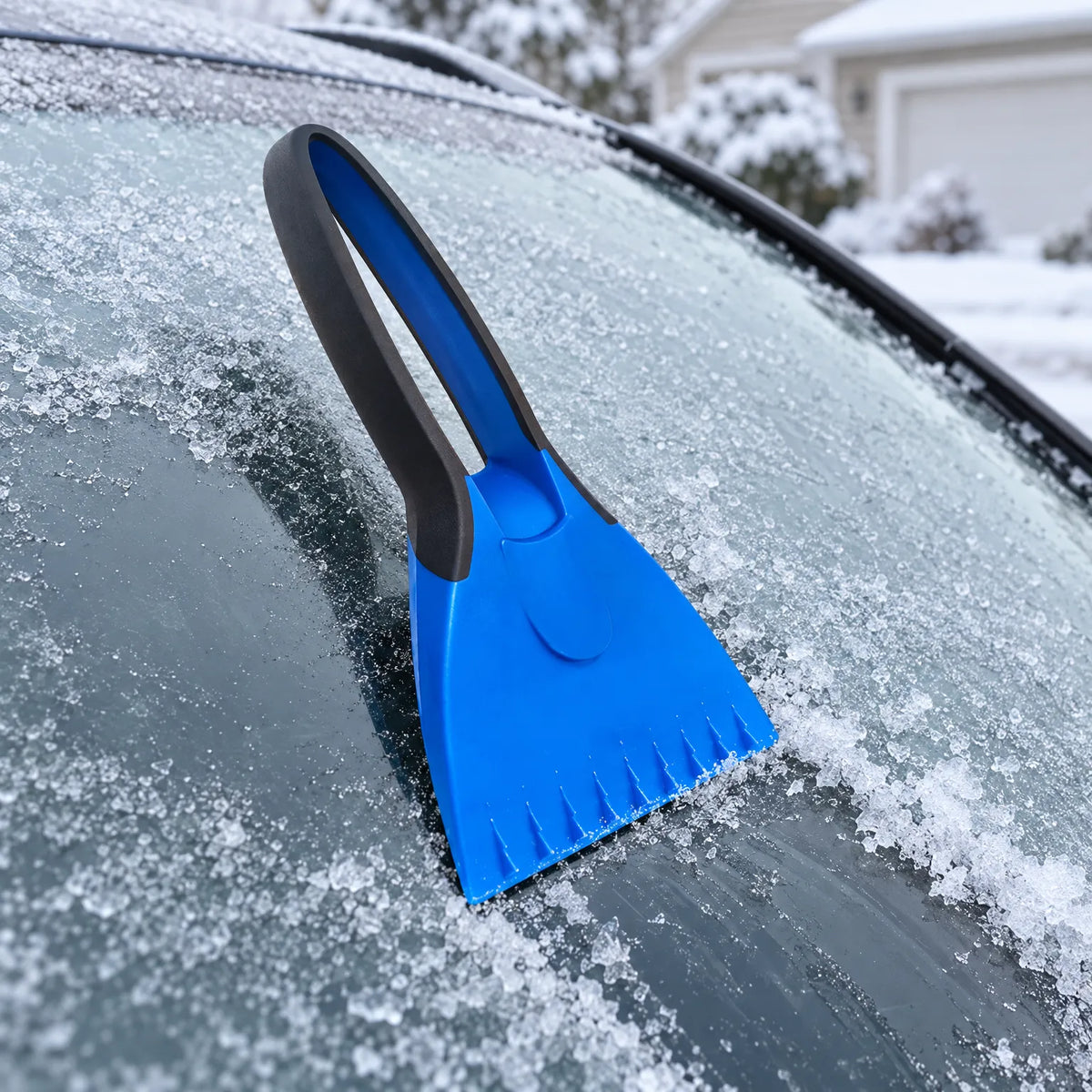 Compact Automotive Windshield Ice Scraper Tool