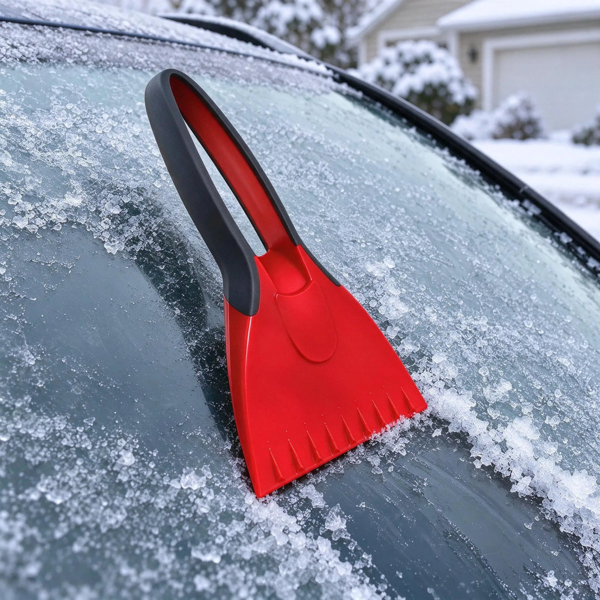 Compact Automotive Windshield Ice Scraper Tool