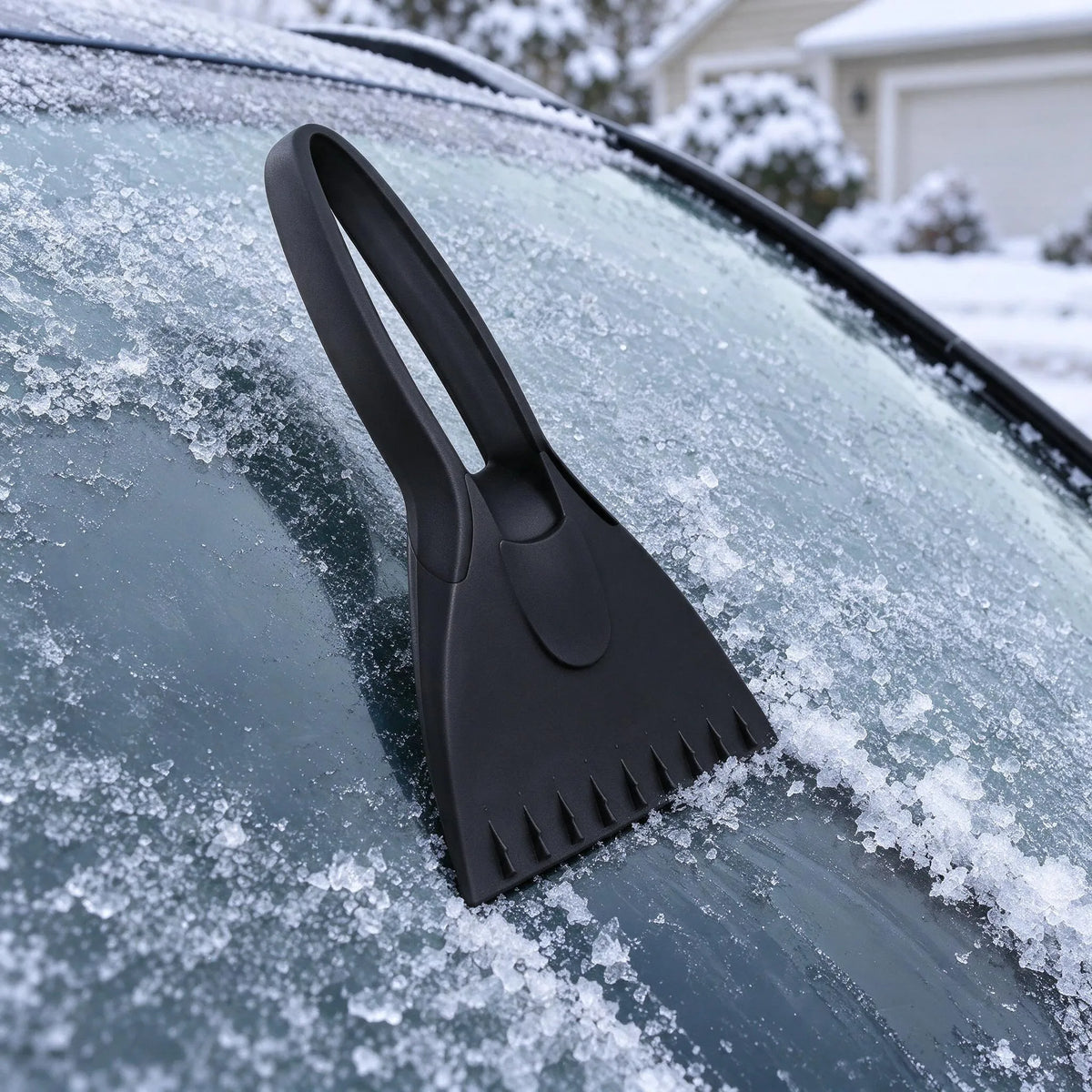 Compact Automotive Windshield Ice Scraper Tool