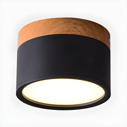 Compact Nordic LED Cylinder Flush Mount Ceiling Light | Nordela