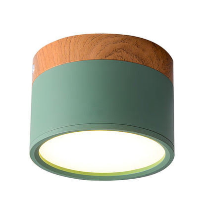 Compact Nordic LED Cylinder Flush Mount Ceiling Light | Nordela