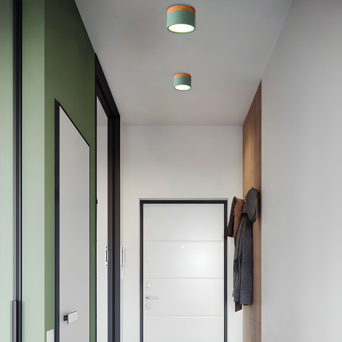 Compact Nordic LED Cylinder Flush Mount Ceiling Light | Nordela