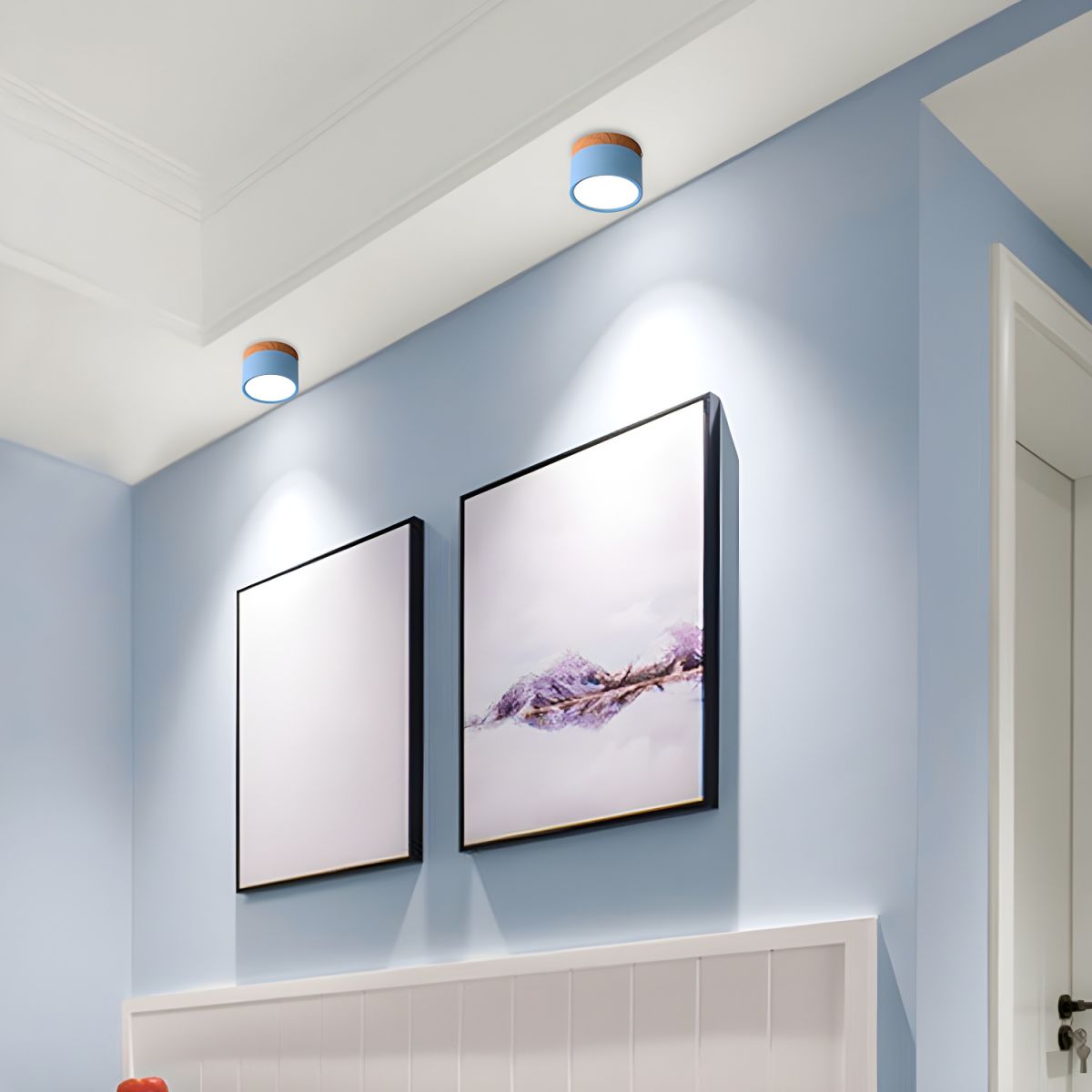 Compact Nordic LED Cylinder Flush Mount Ceiling Light | Nordela