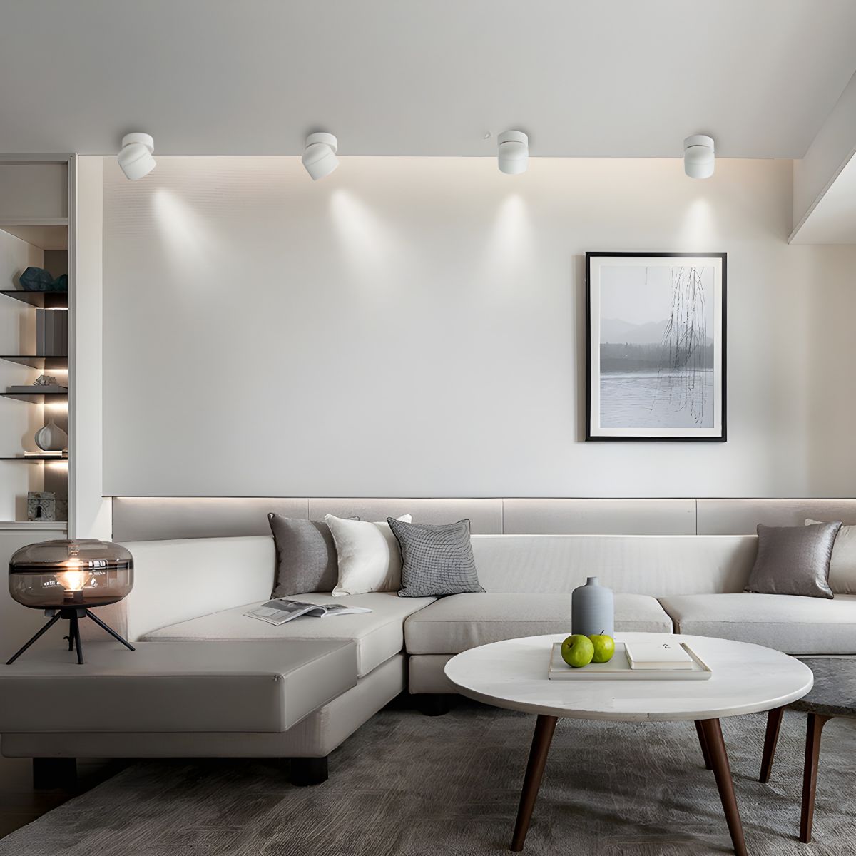 Compact Nordic LED Flush Mount Ceiling Light Fixture | Cylora