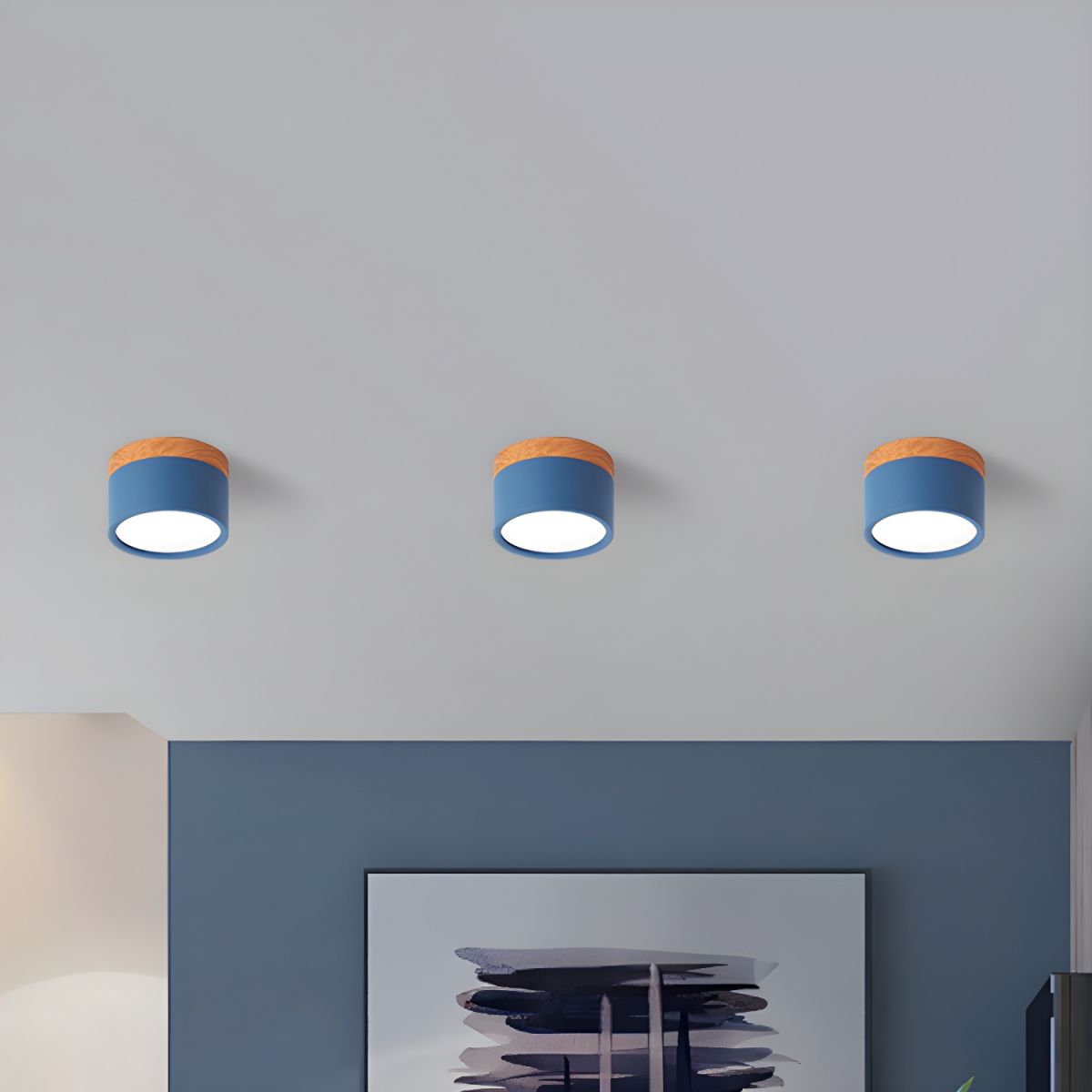 Compact Nordic Metal LED Flush Mount Ceiling Light | Domero