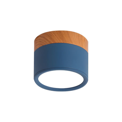 Compact Nordic Metal LED Flush Mount Ceiling Light | Domero