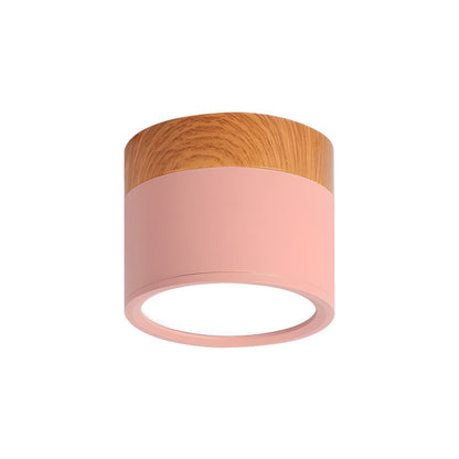Compact Nordic Metal LED Flush Mount Ceiling Light | Domero