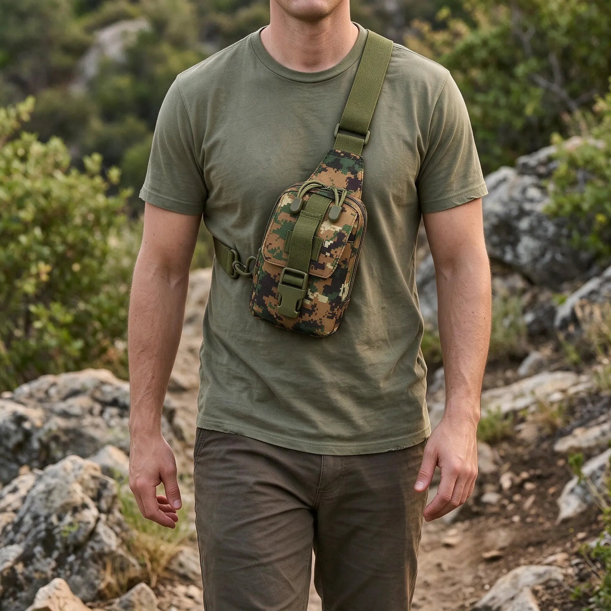 Compact Outdoor Crossbody Travel Chest Pack