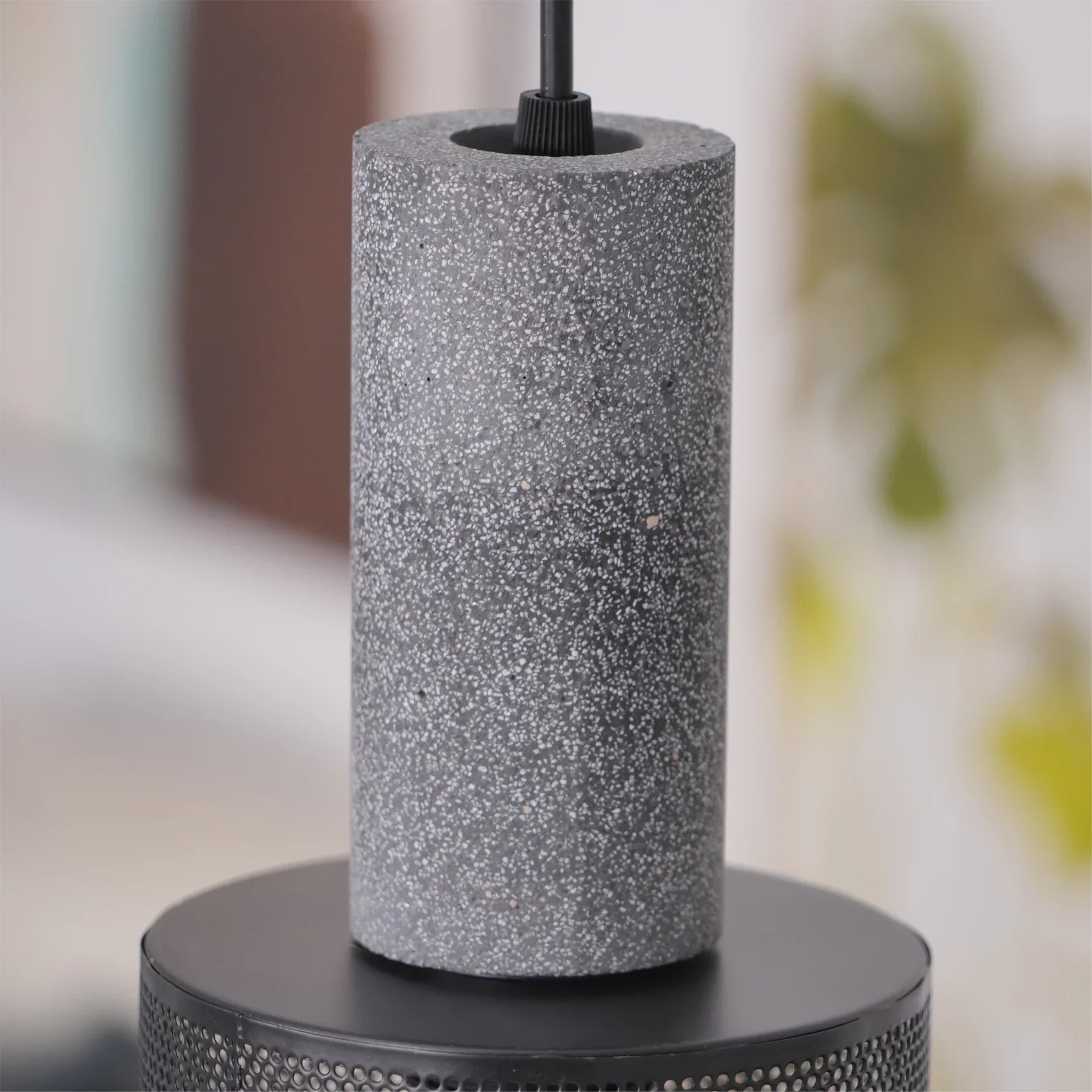 Concrete Cylinder Pendant Light for Urban Interior Style | Zythera