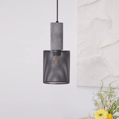 Concrete Cylinder Pendant Light for Urban Interior Style | Zythera