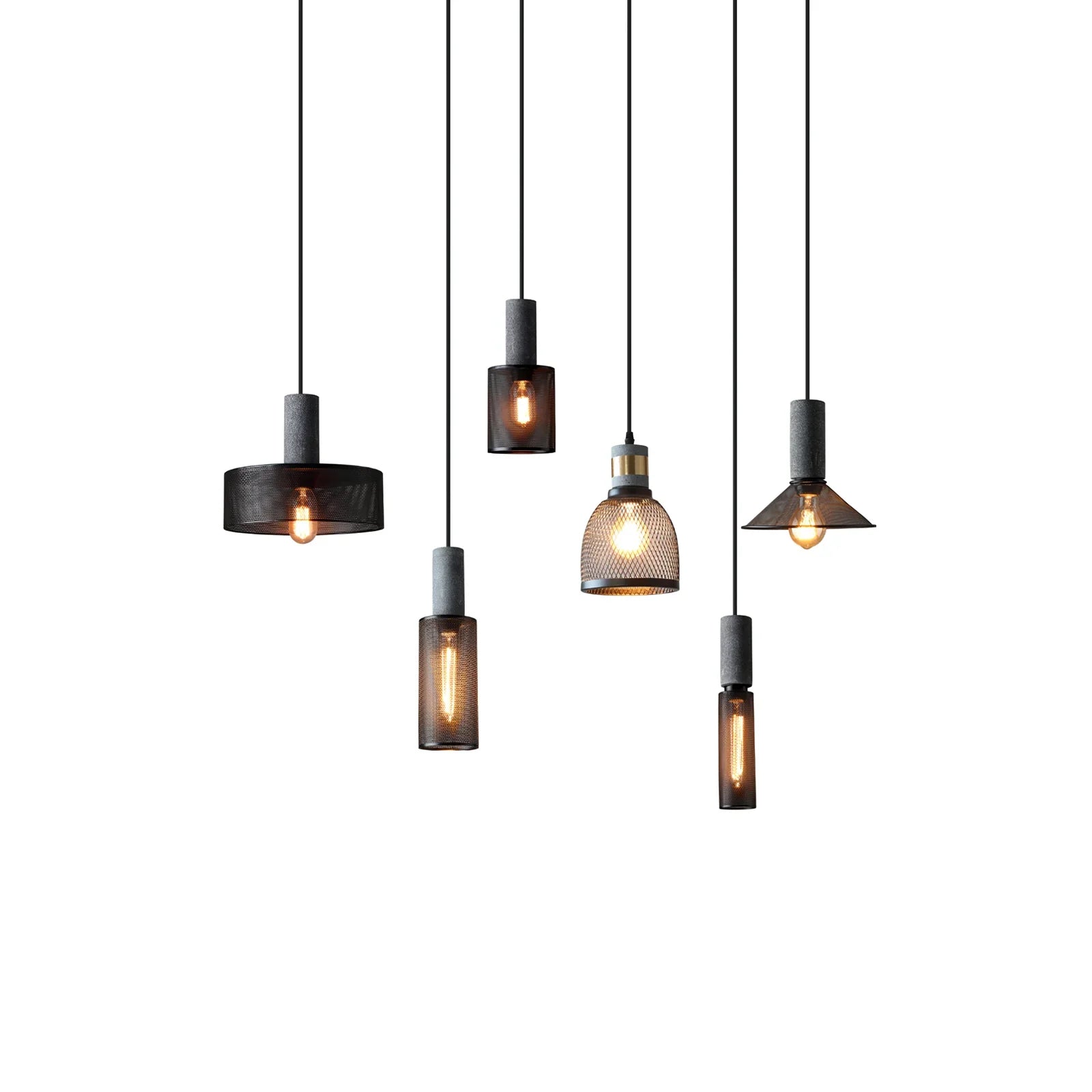 Concrete Cylinder Pendant Light for Urban Interior Style | Zythera