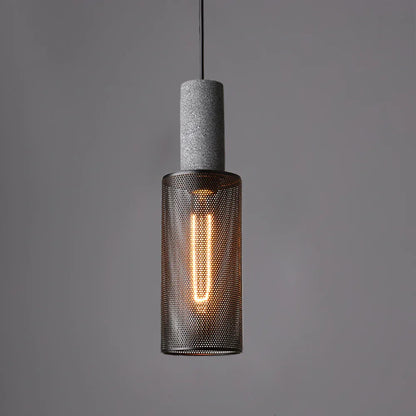 Concrete Cylinder Pendant Light for Urban Interior Style | Zythera