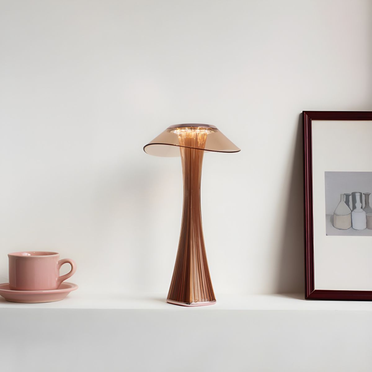 Contemporary Acrylic Shade Table Lamp with LED Light | Zantrico