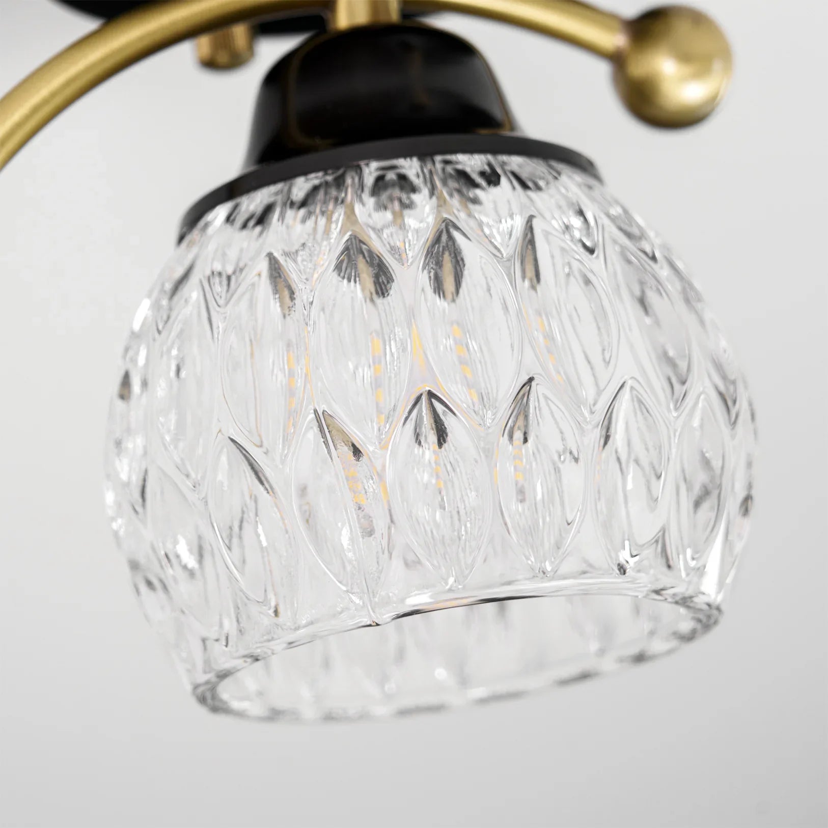 Contemporary Brass Ceiling Lamp with Ceramic Bird Detail | Lurvexa